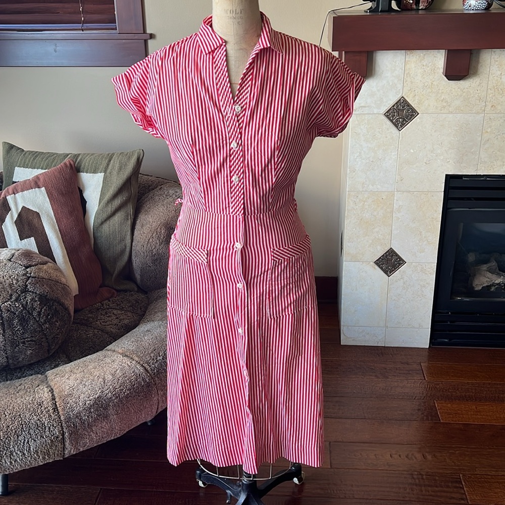 50s candy stripe dress